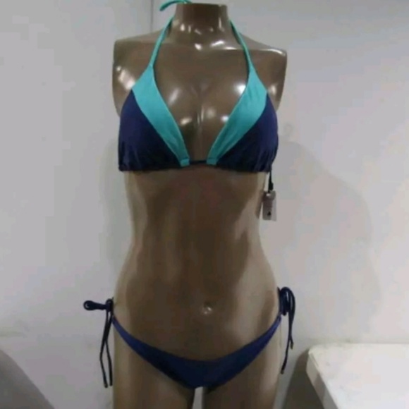 Lenny Neimeyer 2 Pce String Bikini Green Sea US M - Picture 2 of 6